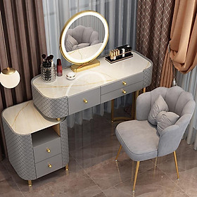 Mua Bàn trang điểm gương đèn led kèm ghế đẩu và tủ đựng mỹ phẩm 2 ngăn kéo