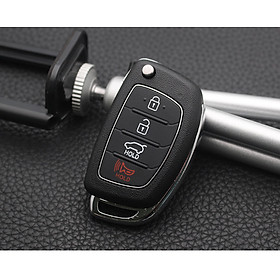 Vỏ chìa khóa Hyundai Accent phím cao su loại 4 nút - tự thay thế dễ dàng