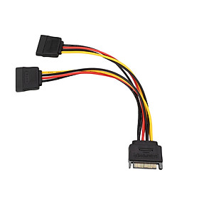 Dây Cáp Chia Nguồn SATA 1 Ra 2 Cho Ổ Cứng Máy Tính (15 Chân)
