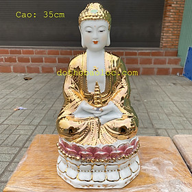 Tượng Phật Bổn Sư Thích Ca ngồi thiền định cao 35cm và 40cm