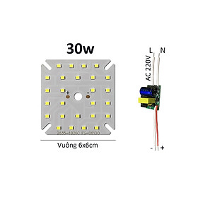 Mua 10 Bảng bo vỉ mạch Led 30w siêu sáng 26 mắt chip Led 2835 kèm nguồn driver AC220V Posson MLC-30x