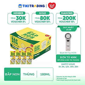 Thùng 24 Hộp Sữa Bắp Non LOF 180ml/hộp