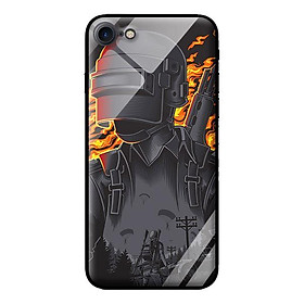 Ốp lưng kính cường lực cho iPhone 8 PUBGG Đen - Hàng chính hãng