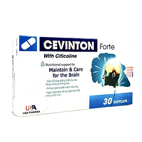Hoạt Huyết Dưỡng Não Cevinton Forte - Giúp Phòng Ngừa Tai Biến Mạch Máu Não - Bổ Sung Dưỡng Chất Cho Não - Phục Hồi Sau Tai Biến Mạch Máu Não - Hộp 30 Viên
