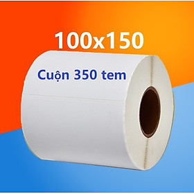 Tập 500 tờ giấy in nhiệt Decal A6 100x150 / Cuộn 350 tem in bill đơn hàng - mã vận đơn chống nước cho các sàn TMĐT