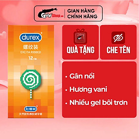 Bao cao su Durex Excita Ribbed - Gân nổi - Hộp 12 cái