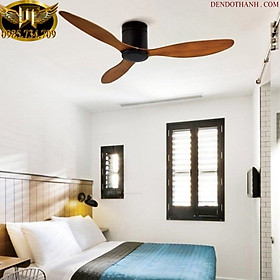 Mua Quạt trần cho trần thấp  hiện đại quạt 3 cánh sát trần chuyên trần chung cư điều khiển từ xa  trang trí QTD