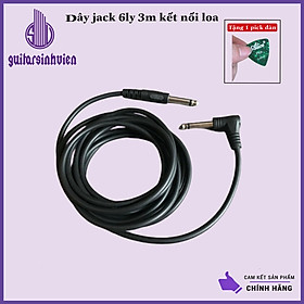 Mua Dây jack 6ly dài 3m kết nối từ EQ guitar sang loa  âm ly - Đặt hàng tặng pick