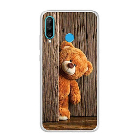 Ốp điện thoại Huawei P30 Lite - Silicon dẻo - 0136 TEDDY - Hàng Chính Hãng