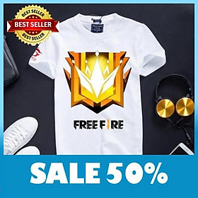 HOT- Áo Free Frie cotton màu trắng chất cực đẹp logo Rank Đại Kiện Tướng - áo sale sốc / uy tín chất lượng