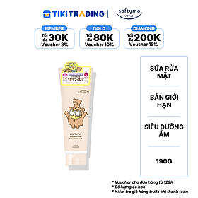 Sữa rửa mặt & tẩy trang tạo bọt dưỡng ẩm bổ sung acid hyaluronic SOFTYMO (bản giới hạn_minion) (190g)