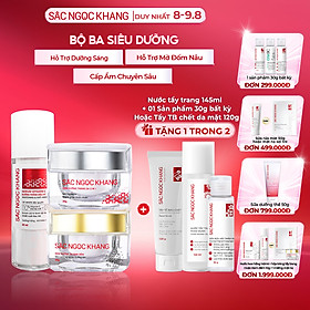 COMBO dưỡng da chuyên sâu kem dưỡng ban đêm 30g + kem dưỡng ban ngày 5 in 1 30g + Serum dưỡng trắng 30ml cho tác dụng nhanh mạnh, toàn diện