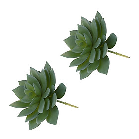 2 pieces Artificial Succulents Plants Flower Echeveria Lotus Floral Decor