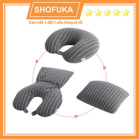Gối Kê Cổ Chữ U Giúp Giảm Đau Cổ, Biến Hình 2 Trong 1, Phù Hợp Cho Văn Phòng Và...