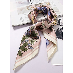 Khăn cổ lụa vuông hoa lá nữ Haint Boutique Kc04