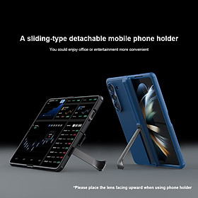ỐP LƯNG DÀNH CHO ĐIỆN THOẠI SAMSUNG Z FOLD 5 5G NILLKIN CAMSHIELD PRO BẢO VỆ CAMERA KÈM KHAY BÚT - Hàng nhập khẩu - Xanh