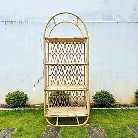 Mua Kệ Mây 4 Ngăn Hoạ Tiết   Kệ Tủ Mây Tre  Xưởng Nội Thất Mây Tre ĐAN TRÀ