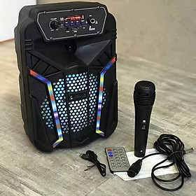 Mua LOA KARAOKE BT-606 KÈM MIC CÓ DÂY (Hỗ trợ remote điều khiển)