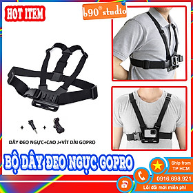 Dây đeo ngực + Đế chữ J + Ốc vít Kết Nối Khớp Với Gopro Camera Hành Trình