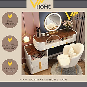 Mua Bàn trang điểm  bàn phấn kèm gương tích hợp đèn LED kèm nút cảm ứng thông minh và ngăn kéo để đồ tện lợi BTD-00142