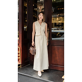  áo gile đan dây Madge thiết kế cao cấp WHITE CHIC