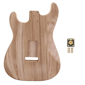DIY Unfinished Guitar Body w/ Neckplate for ST Electric Guitar