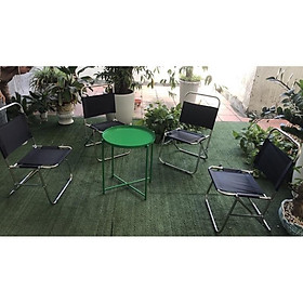 Mua GHẾ XẾP INOX VẢI DÙ cho quán Trà Chanh  Cafe  vỉa hè  Câu Cá