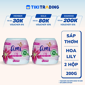 Combo 2 hộp Sáp thơm khử mùi Ami - Hương thơm chiết xuất thiên nhiên, Tỏa hương suốt nhiều tuần (Nhiều lựa chọn mùi hương)