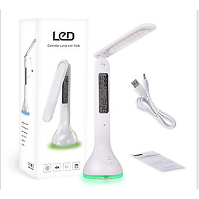 Mua Đèn led siêu sáng để bàn học cảm ứng thông minh tích hợp đồng hồ đa năng- Giao màu ngẫu nhiên (Tặng 3 nút kẹp cao su giữ dây điện- màu ngẫu nhiên)