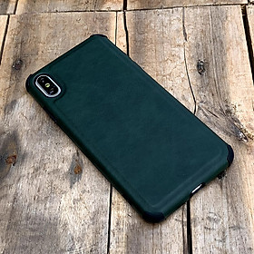 Ốp lưng da chống sốc dành cho iPhone 7  8  SE 2020  7 PLUS  8 PLUS  X  XS  XS MAX  XR  11  11 PRO  11 PRO MAX  12 MINI  12  12Pro  12 Pro Max - Hàng chính hãng - X  XS - Xanh rêu