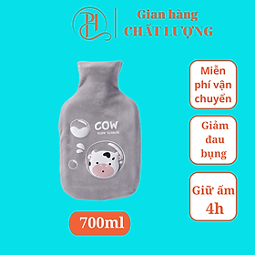 Túi chườm bụng kinh 700ml, túi chườm nóng giảm đau bụng đau lưng nam tặng nữ