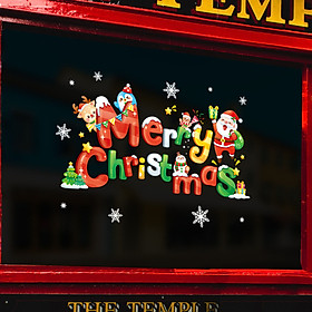 Decal dán tường trang trí Noen- Chữ Merry Christmas-