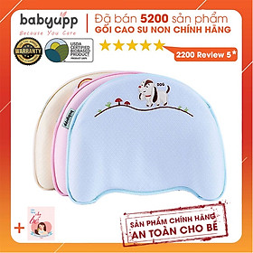 Gối cao su non cho bé cao cấp. Gối Memory Foam chống méo đầu - bẹp đầu - nghẹo cổ em bé. Tặng kẻm vỏ gối dự phòng thay thế.