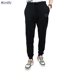 Quần jogger Nam Novelty Regular fit họa tiết in phản quang Đen NQGMMDMT3R230830Q