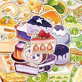 Sticker bánh ngọt chibi hoạt hình cute trang trí mũ bảo hiểm,guitar,ukulele,điện thoại,sổ tay,laptop-mẫu S23