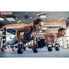 Mua Tranh dán tường 3d trang trí phòng gym - ép kim sa - có sẵn keo GY14