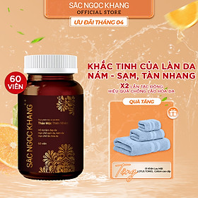 Viên Uống Sắc Ngọc Khang ++ chống lão hóa da, giảm nám, tàn nhang cao cấp (Hộp 60 Viên)