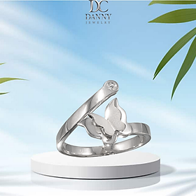 Nhẫn Nữ Bạc 925 Danny Jewelry Xi Rhodium Hình Bướm "BUTTERFLY" KI2GZ002 - Ni 10, 11, 12 13