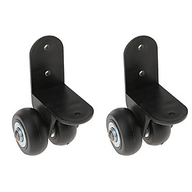 2 Pieces DIY Luggage Mute Wheels Suitcase Trolley Right Angle Casters H-007A