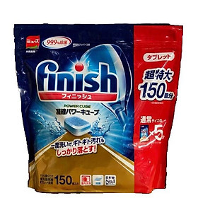 Viên rửa bát Finish Nhật 150 viên - Tặng túi zip 5 kẹo mật ong Senjaku