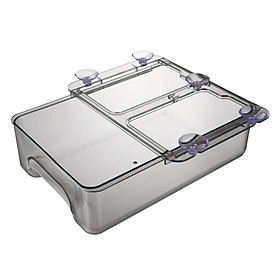 Slide Fridge Organizer Box Refrigerator Storage Drawer Box Transparent black