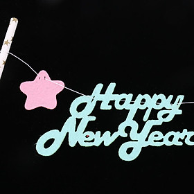 Happy New Year Cake Topper Flag Banner Spring Festival Decoration