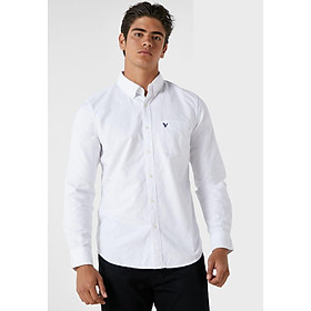 Áo Sơ Mi Nam AE Logo Slim Fit Oxford Shirt Button Down - Size L