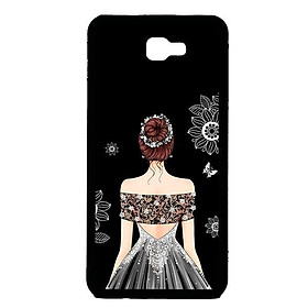 Ốp in cho Samsung Galaxy J7 Prime Cô Gái Váy Xám - Hàng chính hãng