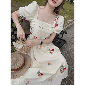 ĐẦM XÒE HOA NHÍ CAO CẤP NHÚN NGỰC THIẾT KẾ ĐẸP TỪNG ĐƯỜNG KIM MŨI CHỈ  SANG CHẢNH QUYẾN RŨ