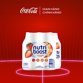 Lốc 6 Chai Sữa Nutriboost Thế Hệ Mới Hương Dâu 297ml/Chai Sale 6.6 Coca-Cola Official Store