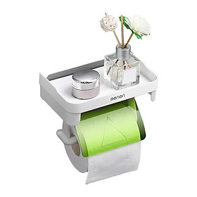 Paper Towel Holder with Shelf Paper Towel Rack Toilet Roll Paper Holder Without Drilling Bathroom Toilet Paper Holder