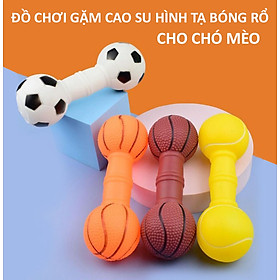 Đồ Chơi Gặm Cao Su Hình Quả Tạ Bóng Rổ Có Kèn Cho Chó Mèo