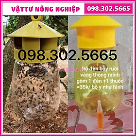 Combo 05 Bộ sản phẩm bẫy ruồi vàng và chất dẫn dụ diệt ruồi đục trái - loại 1 mới nhất