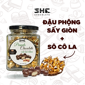 Socola viên Đậu phộng - Hũ thủy tinh 90g - SHE Chocolate